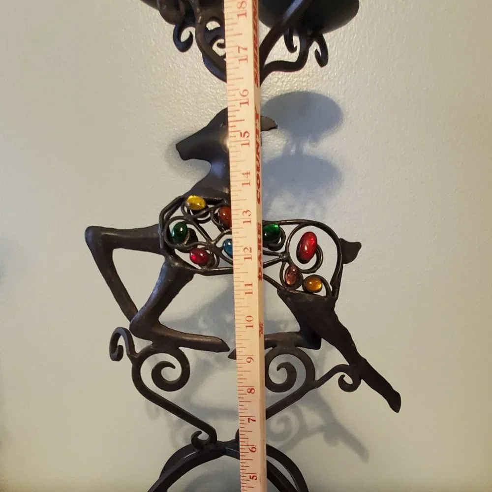 Pier 1 Vintage Black Wrought-Iron Jeweled 20